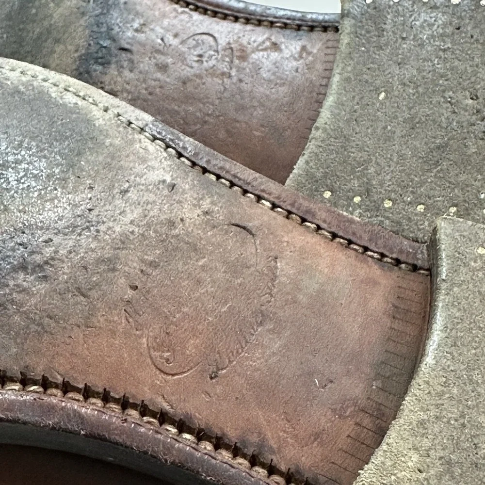 Alfred‎ Sargent J Crew Double Monk Strap Shoes 9 Chestnut Brown Leather England